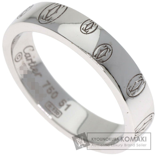 CARTIER Happy Birthday #51 Ring K18 White Gold Ladies [Used]