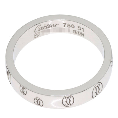 CARTIER Happy Birthday #51 Ring K18 White Gold Ladies [Used]