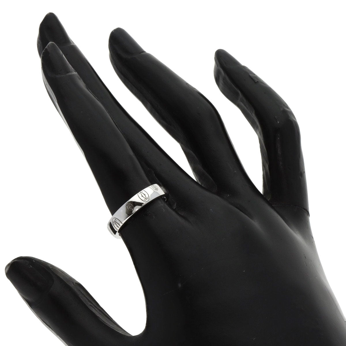 CARTIER Happy Birthday #51 Ring K18 White Gold Ladies [Used]