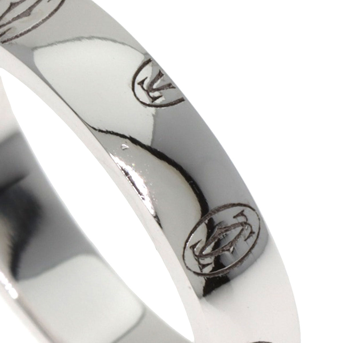 CARTIER Happy Birthday #51 Ring K18 White Gold Ladies [Used]