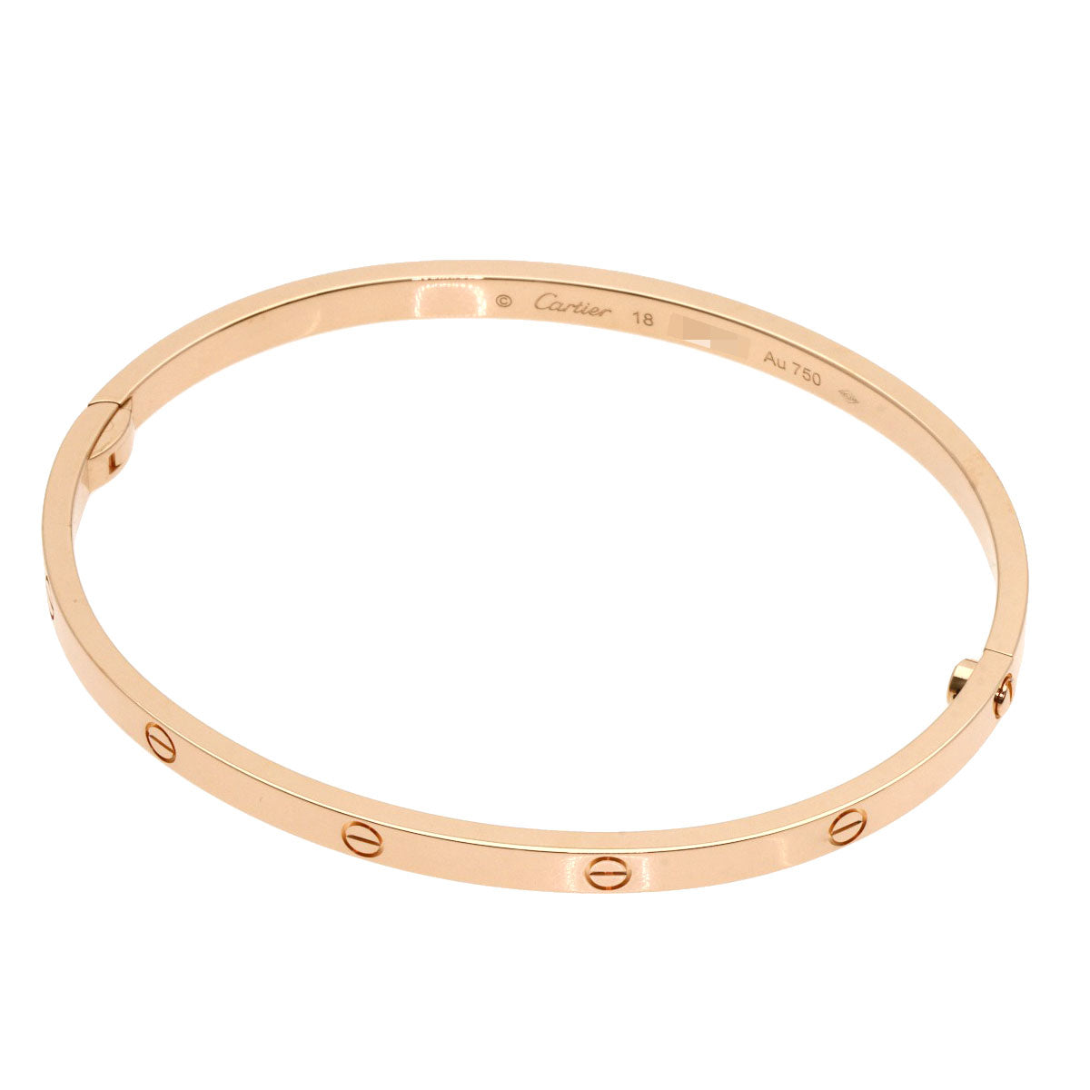 CARTIER Mini LOVE Bracelets #18 with Driver Bracelet K18 Pink Gold Ladies [Used]