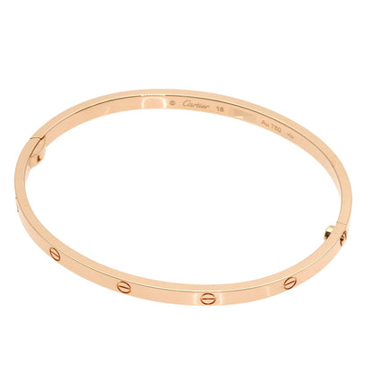 CARTIER Mini LOVE Bracelets #18 with Driver Bracelet K18 Pink Gold Ladies [Used]
