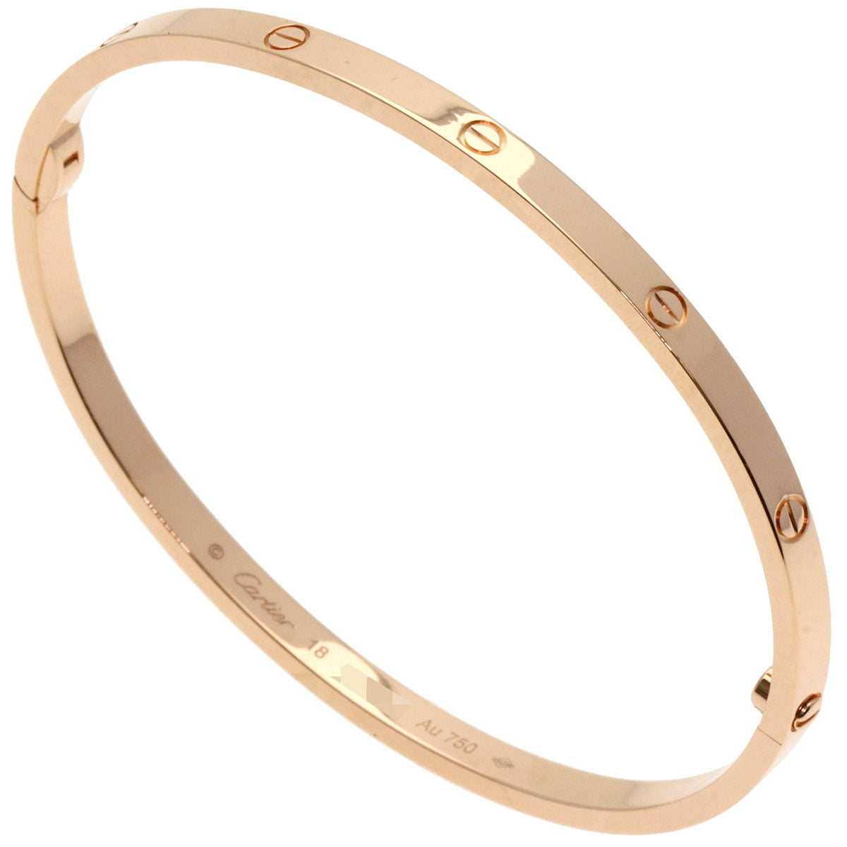 CARTIER Mini LOVE Bracelets #18 with Driver Bracelet K18 Pink Gold Ladies [Used]