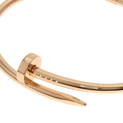 CARTIER Just Uncle #18 Bracelet K18 Pink Gold Ladies [Used]