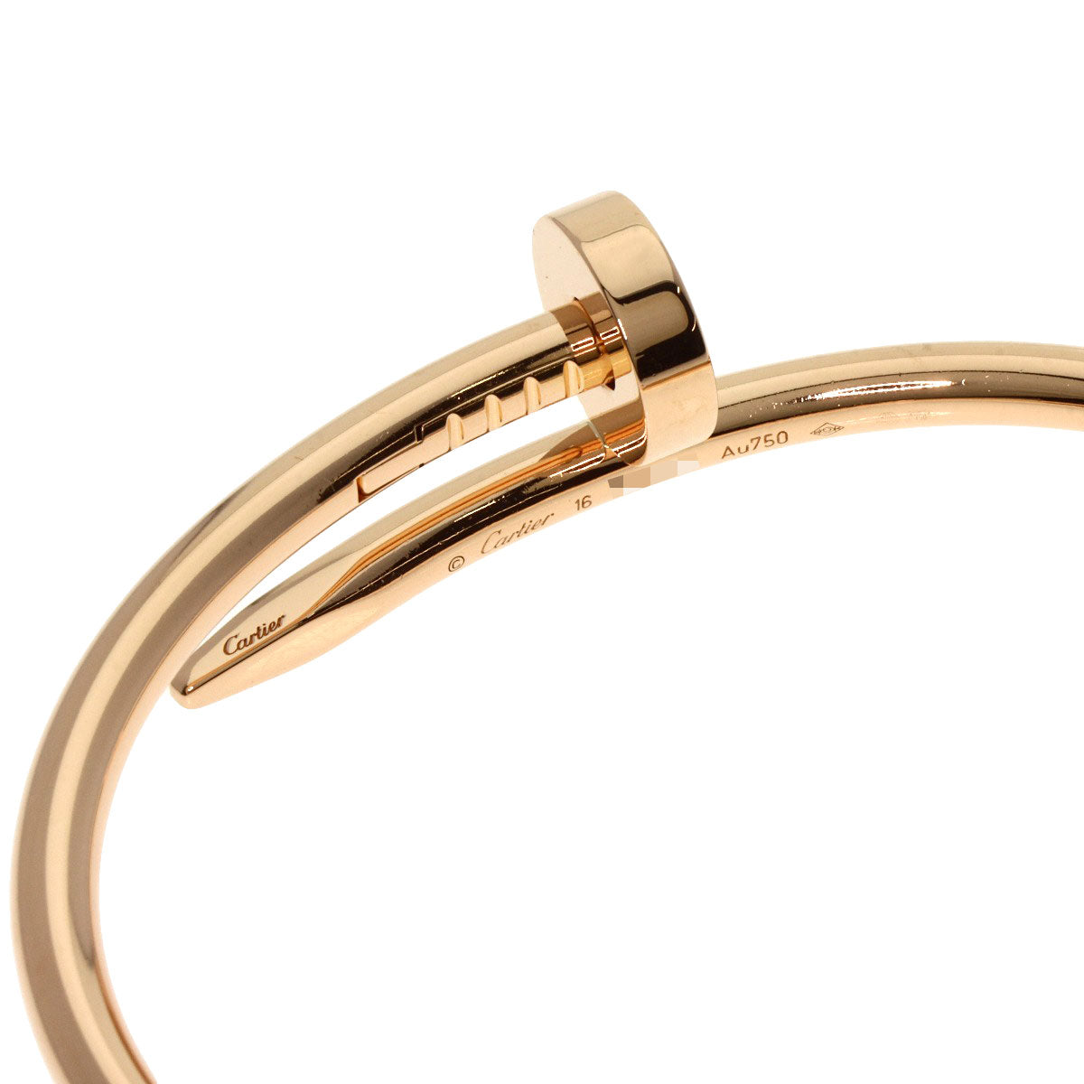 CARTIER Just Uncle # 16 Bracelet K18 Pink Gold Ladies [Used]