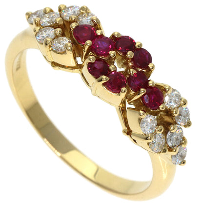 PICCHIOTTI Ruby Diamond Ring K18 Yellow Gold Ladies [Used]
