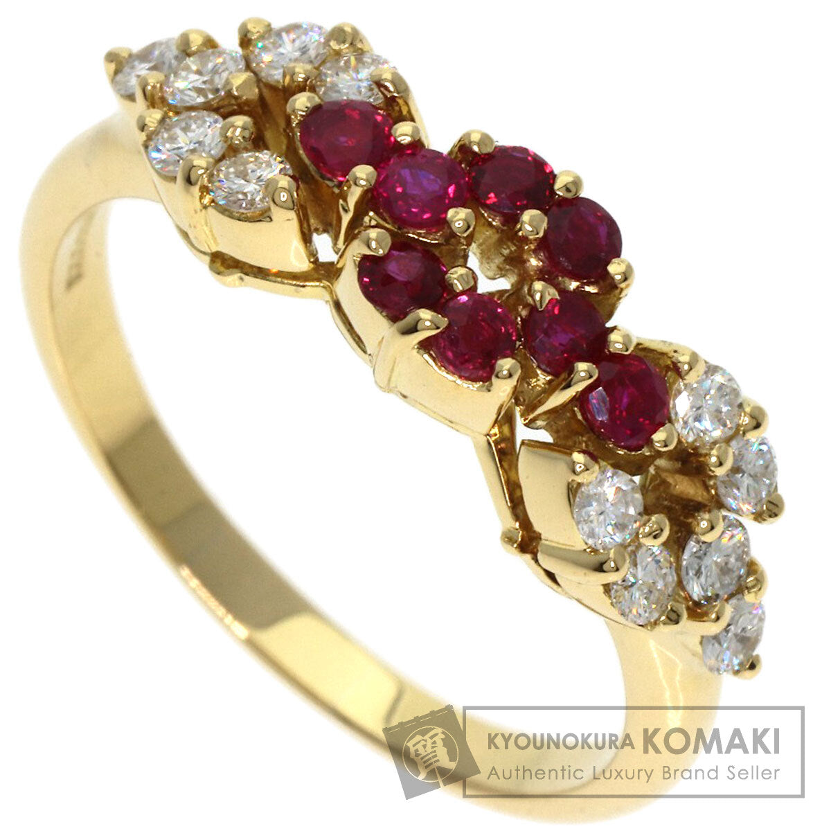 PICCHIOTTI Ruby Diamond Ring K18 Yellow Gold Ladies [Used]