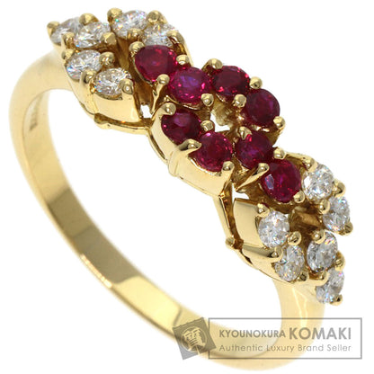 PICCHIOTTI Ruby Diamond Ring K18 Yellow Gold Ladies [Used]