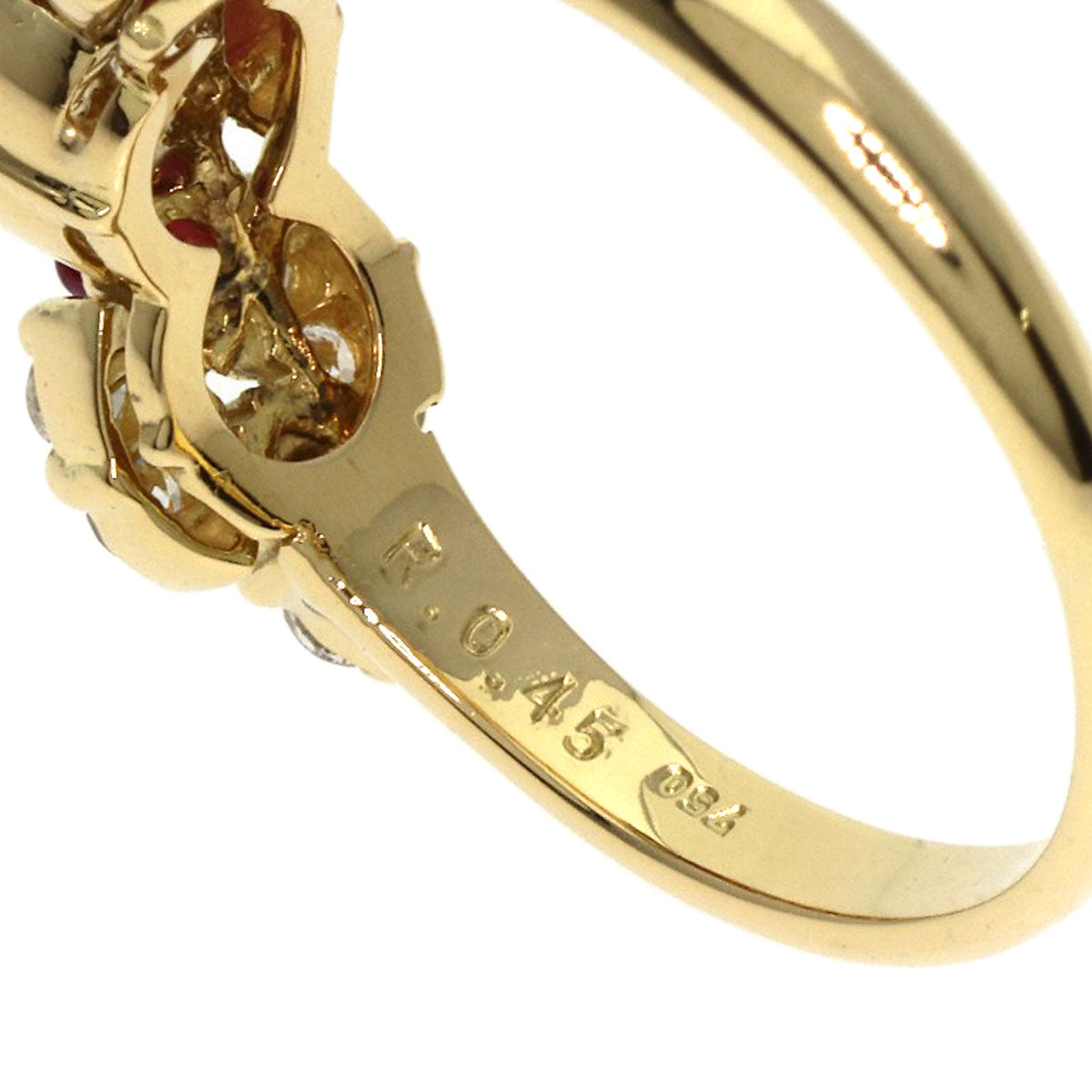 PICCHIOTTI Ruby Diamond Ring K18 Yellow Gold Ladies [Used]