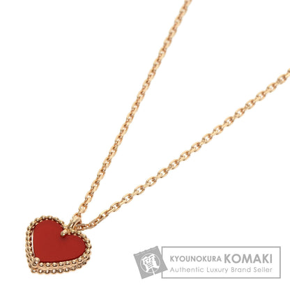 Van Cleef & Arpels Sweetheart Carnelian Necklace K18 Pink Gold Ladies [Used]