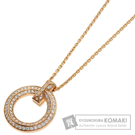TIFFANY&Co. T One Circle Diamond Necklace K18 Pink Gold Ladies [Used]