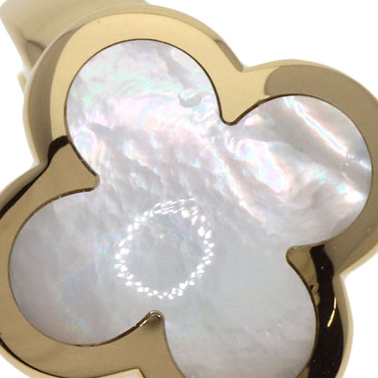 Van Cleef & Arpels Pure Alhambra White Shell #50 Ring K18 Yellow Gold Ladies [Used]