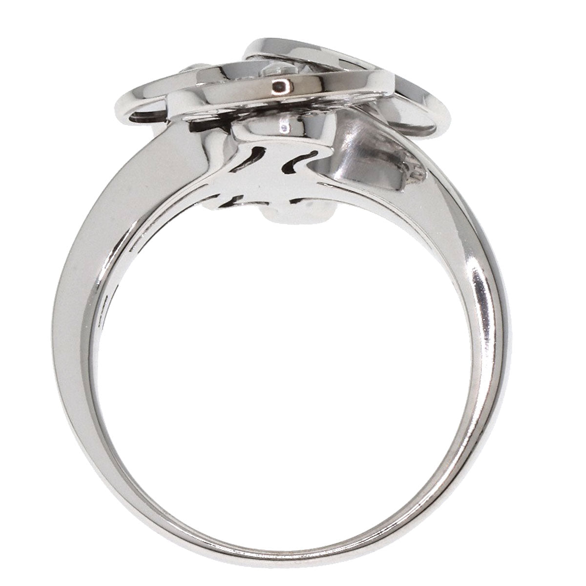 BVLGARI Chiclady 5 Disc Diamond #12 Ring K18 White Gold Ladies [Used]