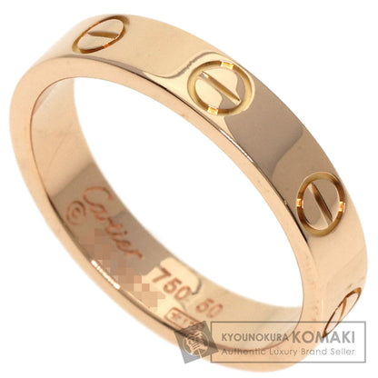 CARTIER mini love ring #50 Ring K18 Pink Gold Ladies [Used]