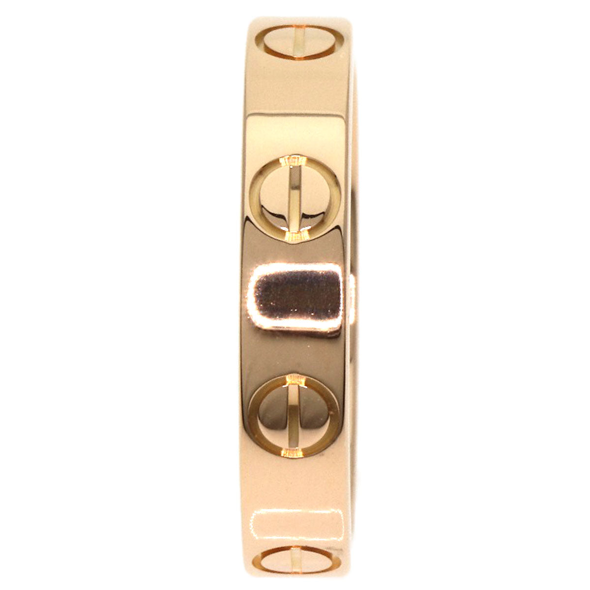 CARTIER mini love ring #50 Ring K18 Pink Gold Ladies [Used]