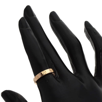 CARTIER mini love ring #50 Ring K18 Pink Gold Ladies [Used]