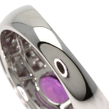 BVLGARI Pink Sapphire Pavé Diamond Ring K18 White Gold Ladies [Used]