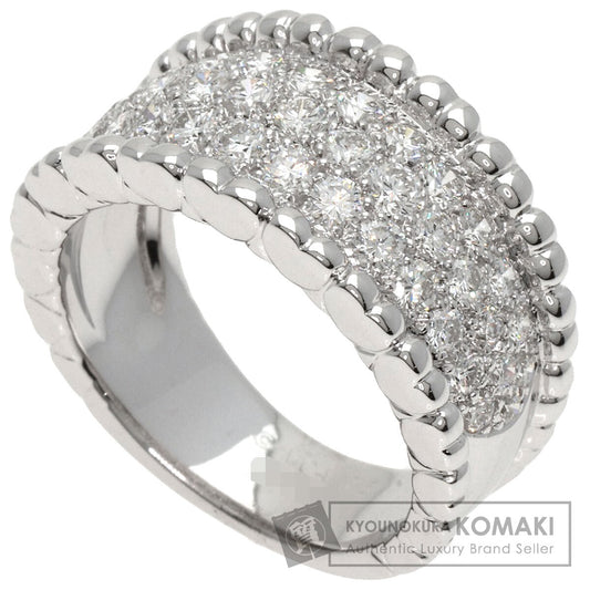 Van Cleef & Arpels Perlée Pavé Diamond Ring K18 White Gold Ladies [Used]