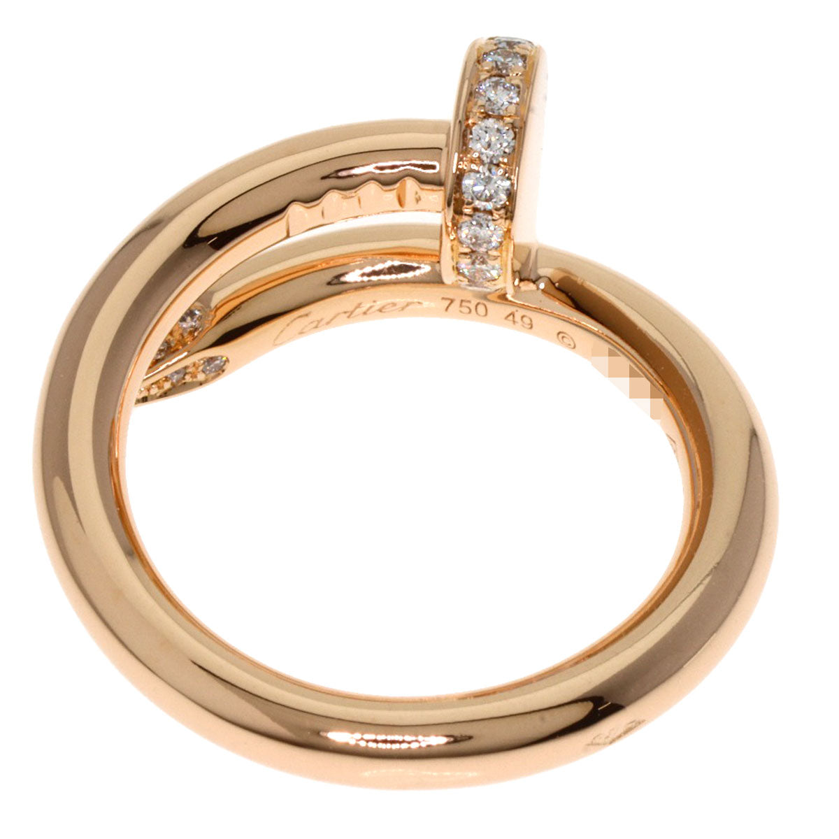 CARTIER Juste un Cle Diamond #49 Ring K18 Pink Gold Ladies [Used]