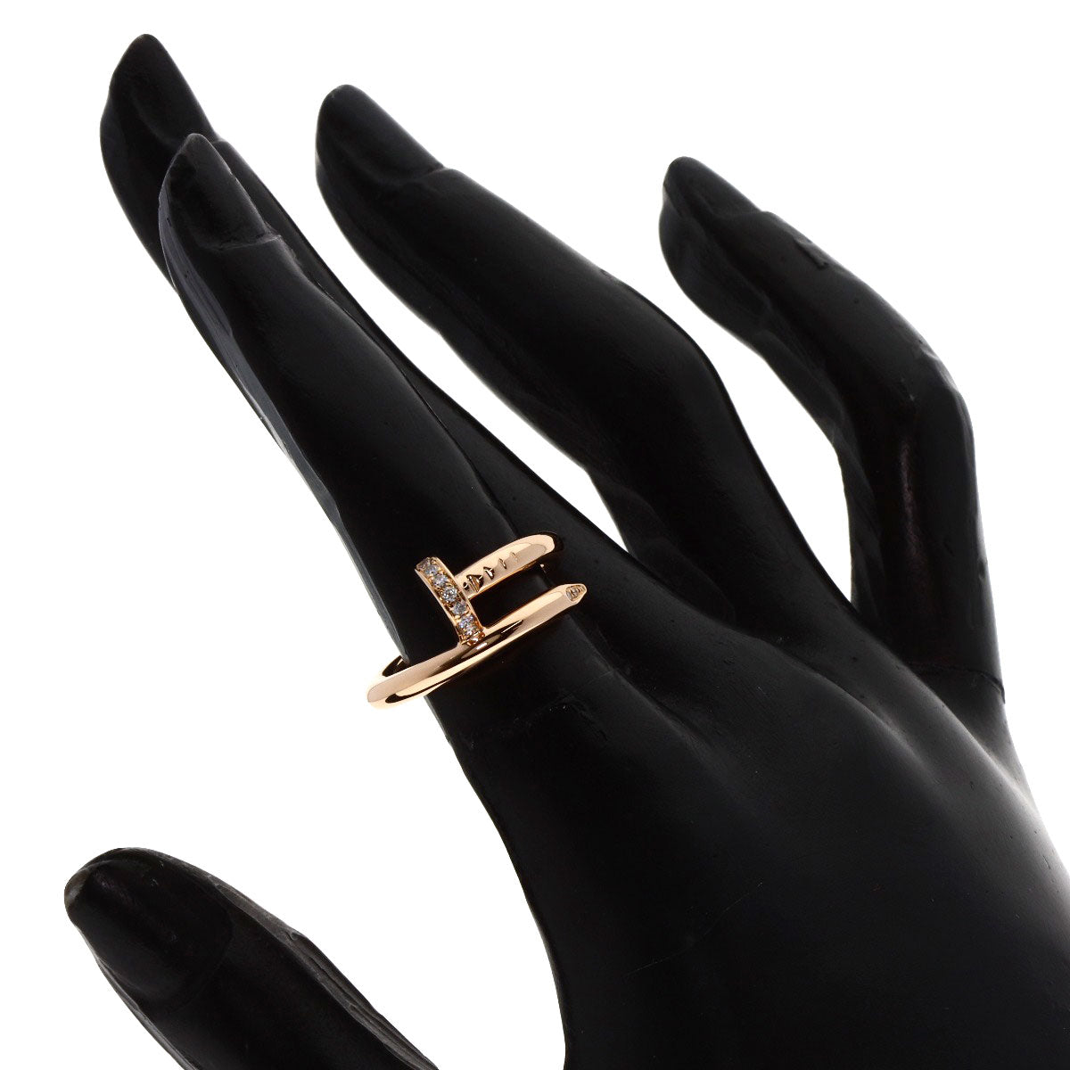 CARTIER Juste un Cle Diamond #49 Ring K18 Pink Gold Ladies [Used]