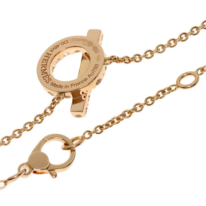 HERMES Finesse Diamond Necklace K18 Pink Gold Ladies [Used]