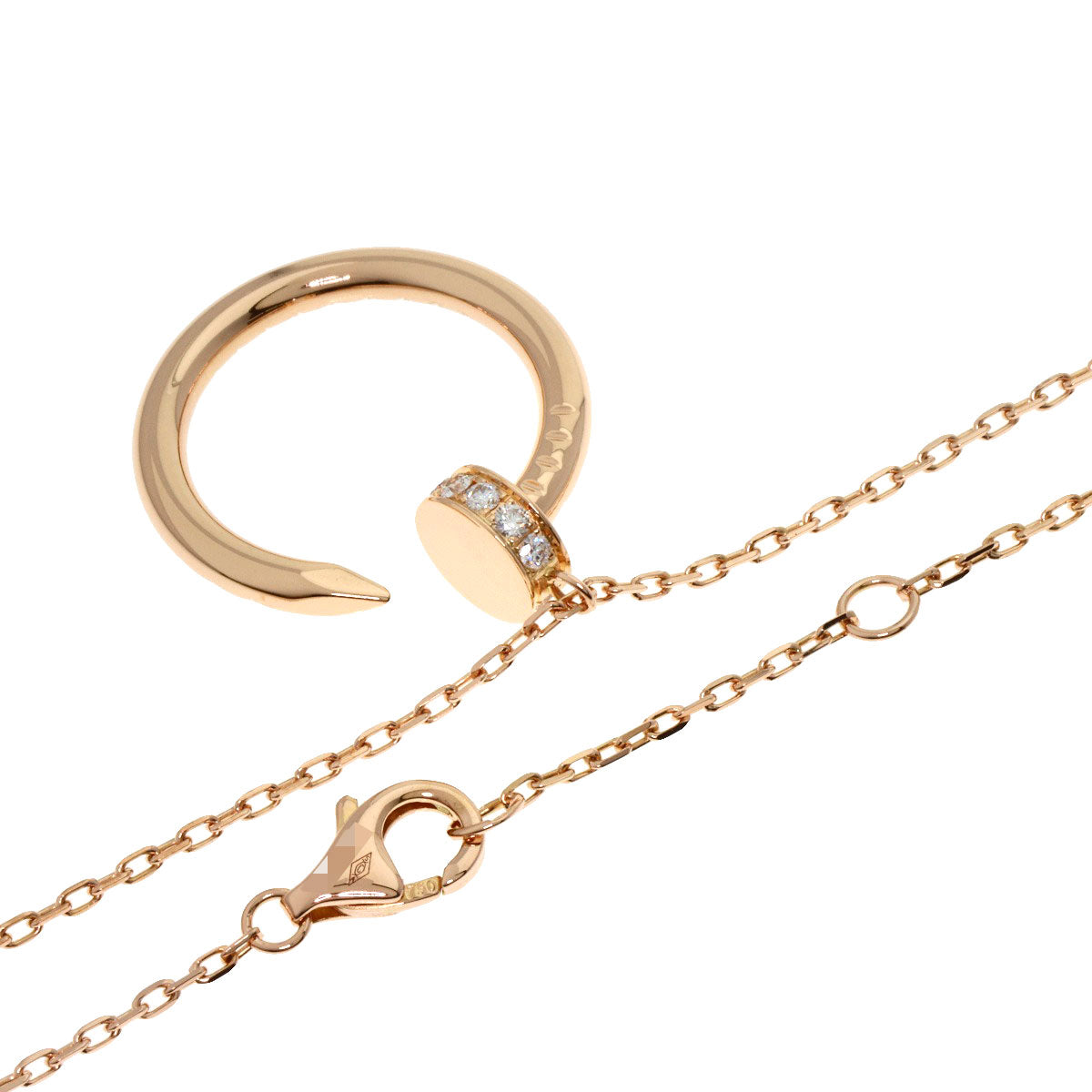 CARTIER Just Ankle Diamond Necklace K18 Pink Gold Ladies [Used]