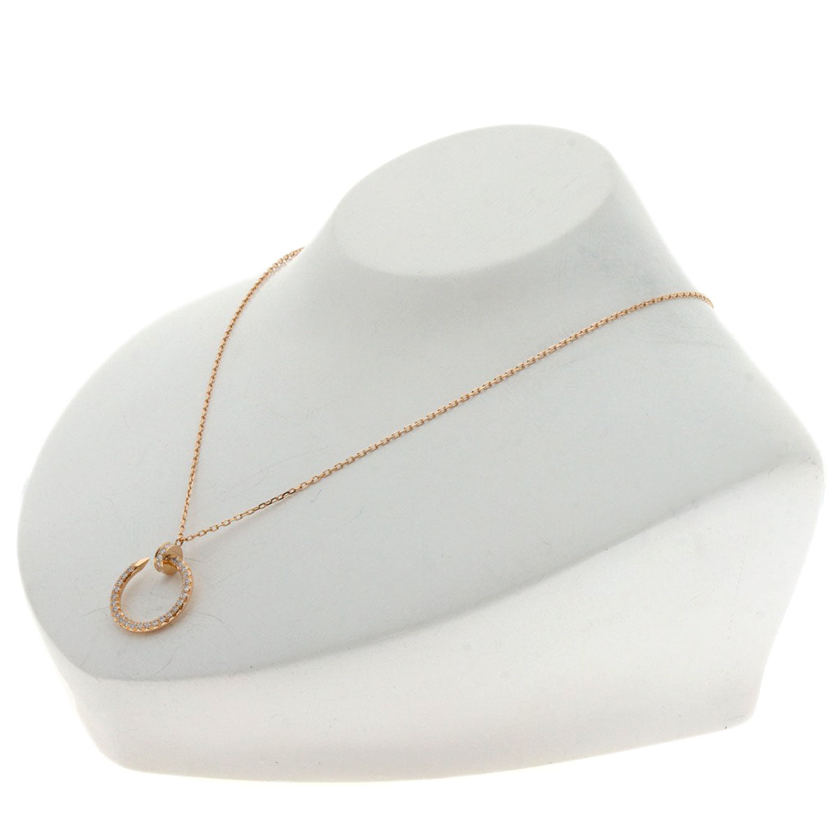 CARTIER Just Ankle Diamond Necklace K18 Pink Gold Ladies [Used]