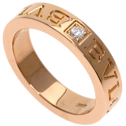 BVLGARI Double logo Diamond Ring K18 Pink Gold Ladies [Used]