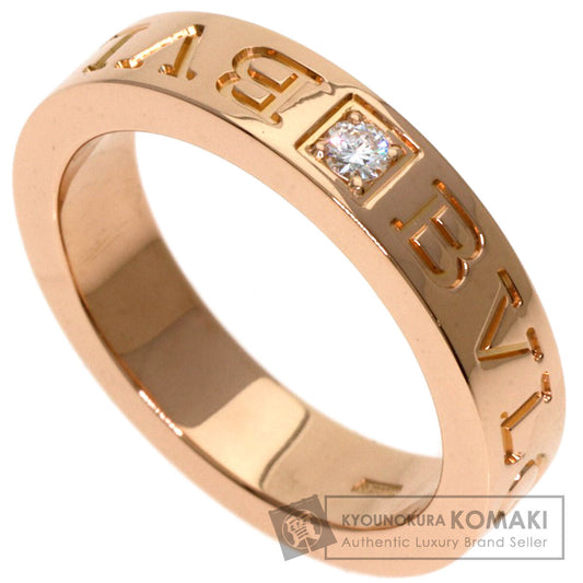 BVLGARI Double logo Diamond Ring K18 Pink Gold Ladies [Used]