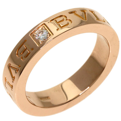 BVLGARI Double logo Diamond Ring K18 Pink Gold Ladies [Used]