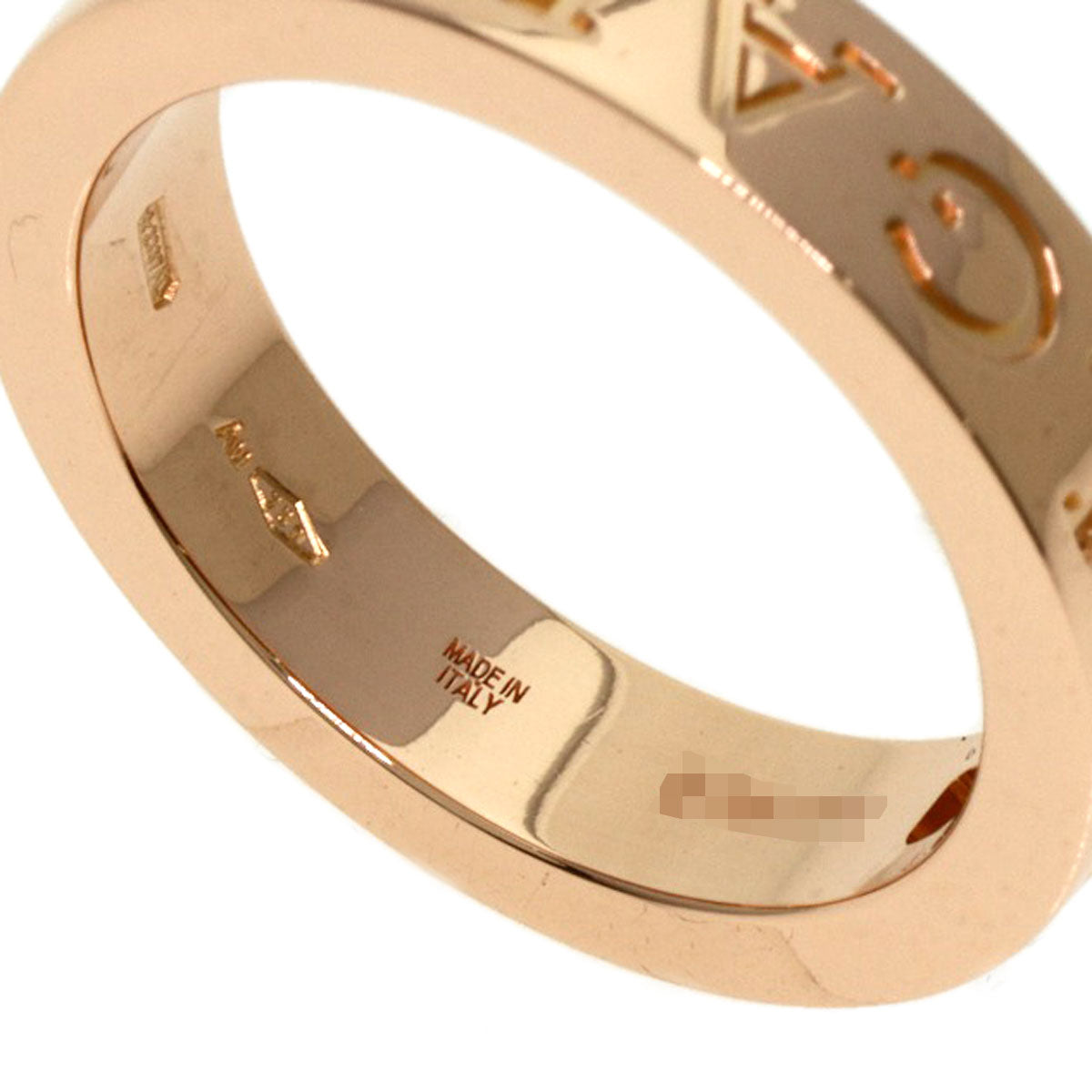 BVLGARI Double logo Diamond Ring K18 Pink Gold Ladies [Used]