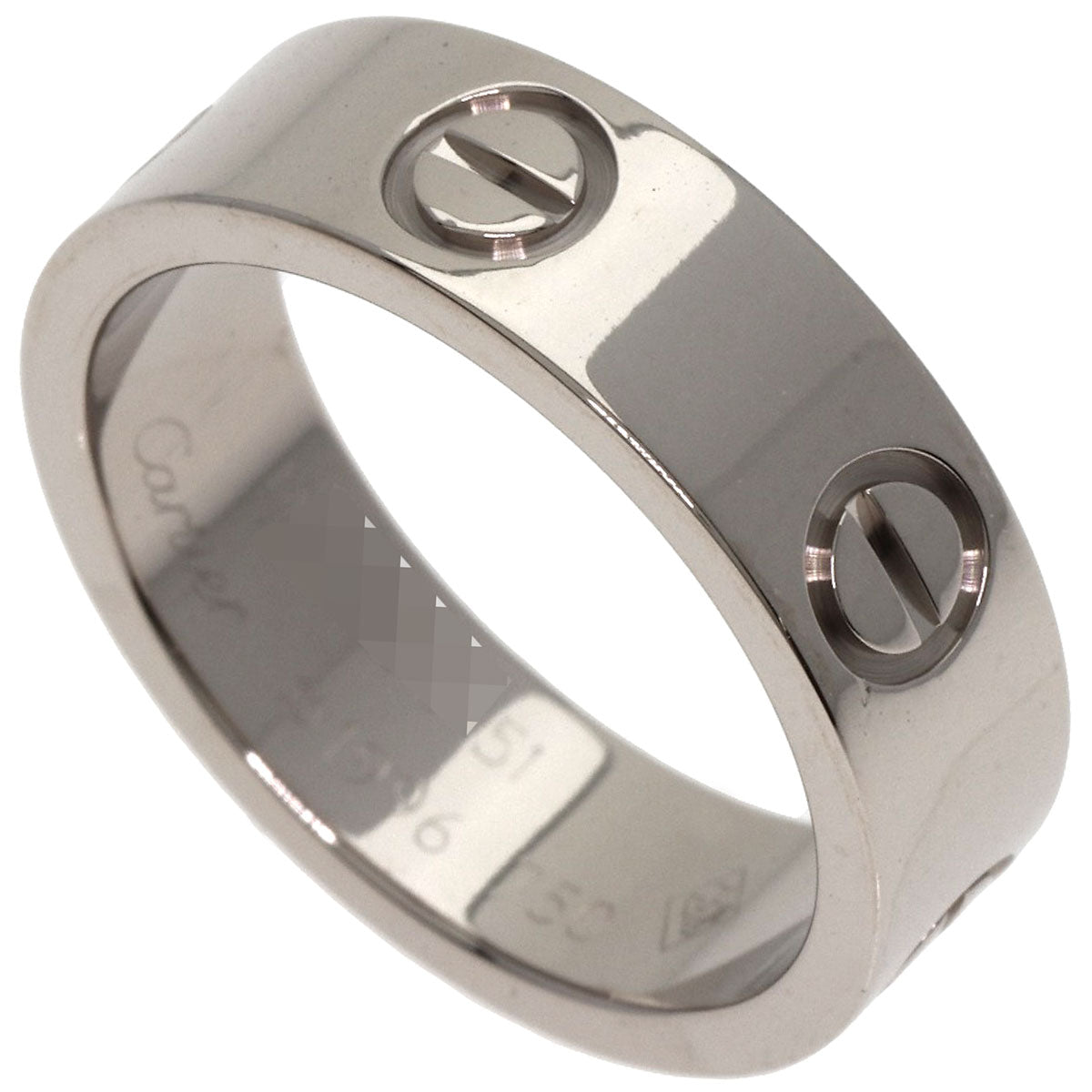 CARTIER love ring #51 Ring K18 White Gold Ladies [Used]