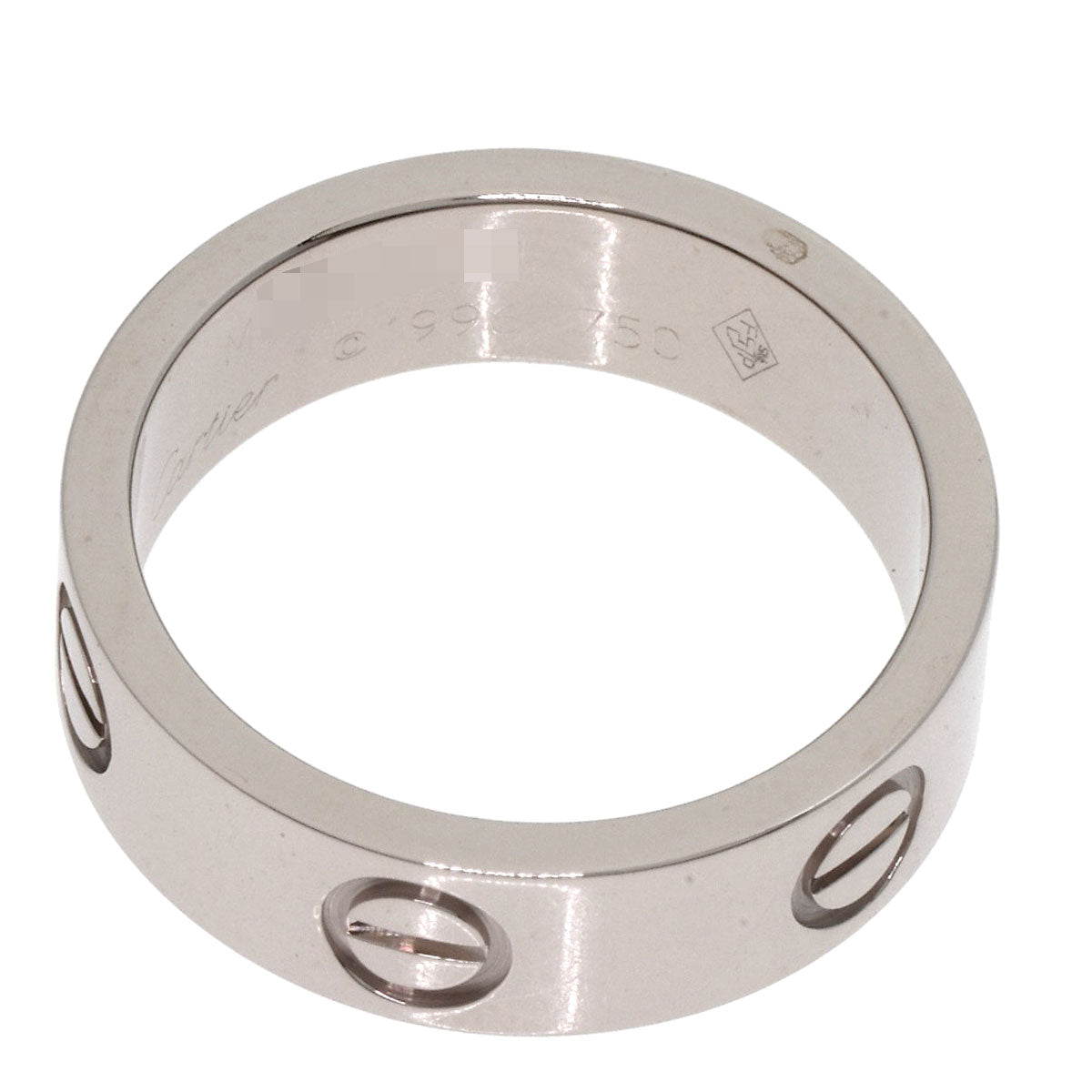CARTIER love ring #51 Ring K18 White Gold Ladies [Used]