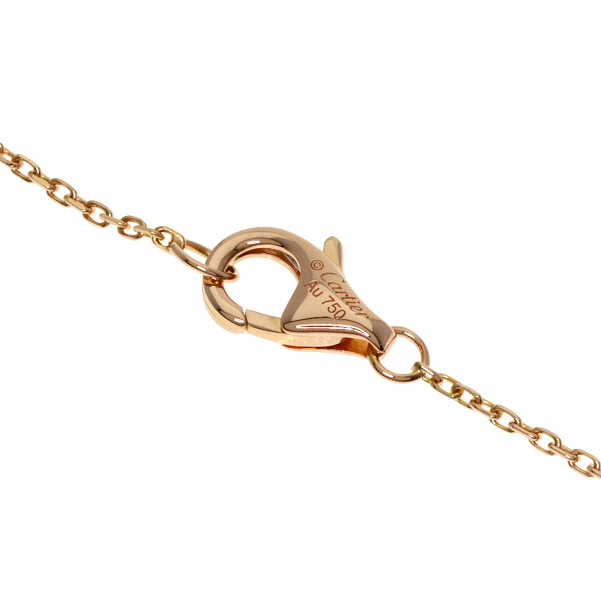 CARTIER Amulet Onyx White Shell Diamond Necklace K18 Pink Gold Ladies [Used]