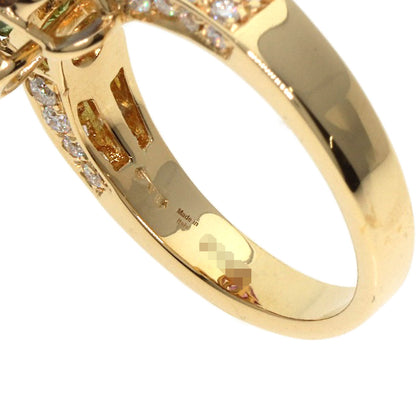 BVLGARI Flower Contrail Multicolor Sapphire Diamond Ring K18 Yellow Gold Ladies [Used]
