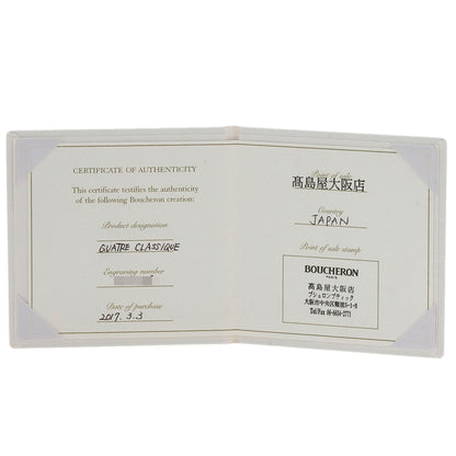 Boucheron Quatre Classic Large #57 Ring K18 Yellow Gold K18 White GoldLadies [Used]