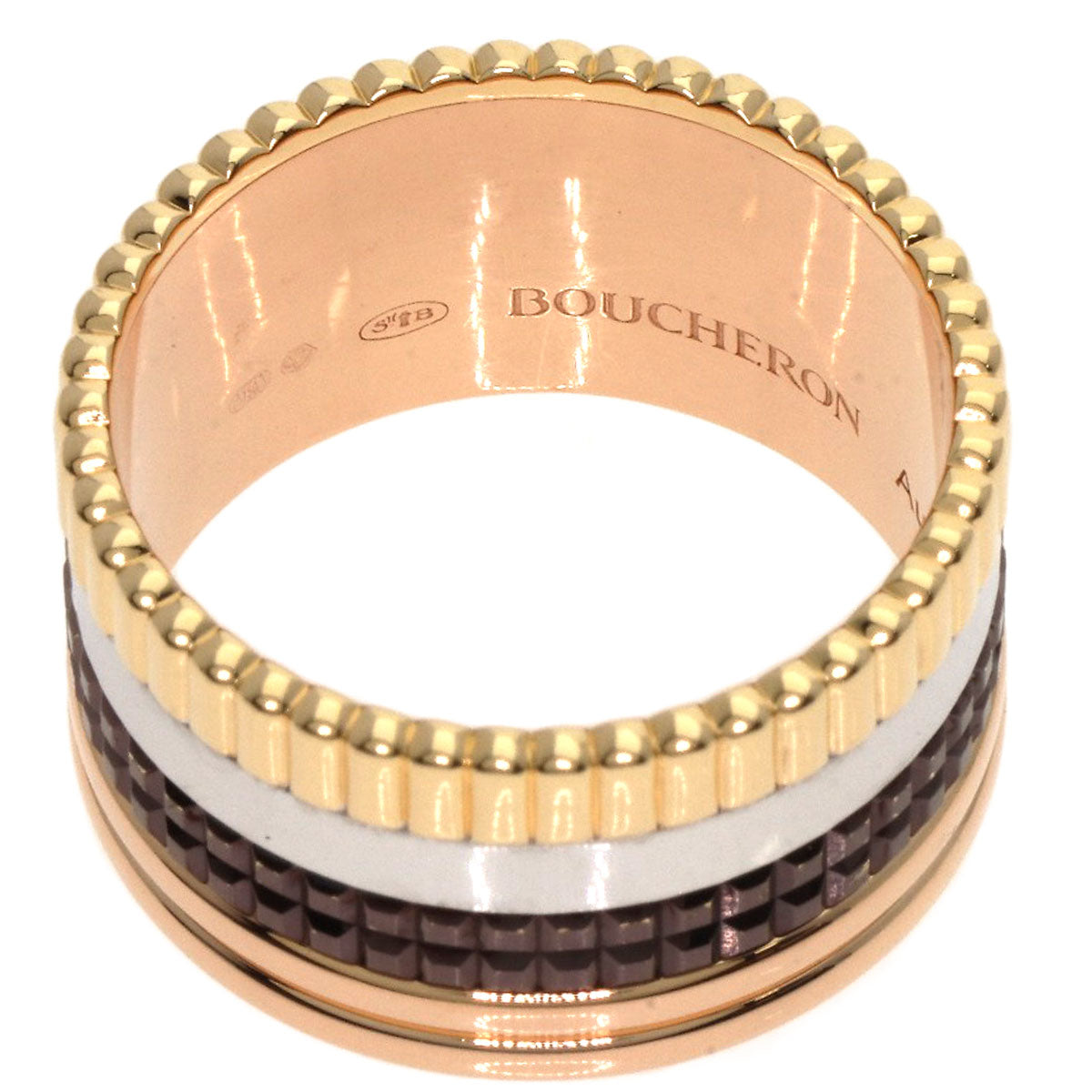 Boucheron Quatre Classic Large #57 Ring K18 Yellow Gold K18 White GoldLadies [Used]