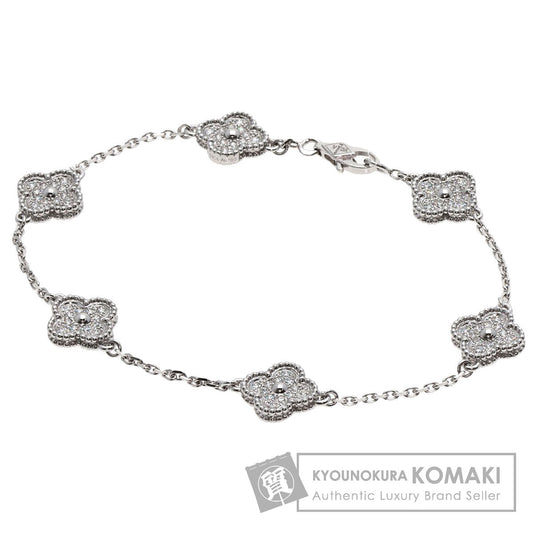 Van Cleef & Arpels Sweet Alhambra Diamond Bracelet K18 White Gold Ladies [Used]
