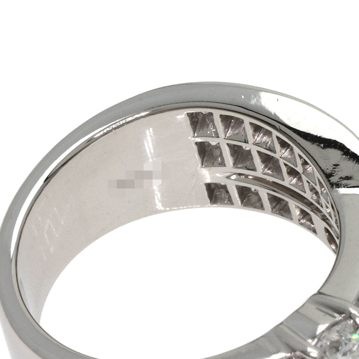 ハリーウィンストン スリーロウ ジオメトリック ダイヤモンド リング・指輪 プラチナPT950 レディース 【中古】【HARRY WINSTON】