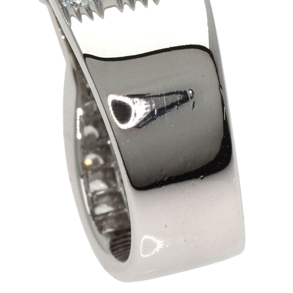 ハリーウィンストン スリーロウ ジオメトリック ダイヤモンド リング・指輪 プラチナPT950 レディース 【中古】【HARRY WINSTON】