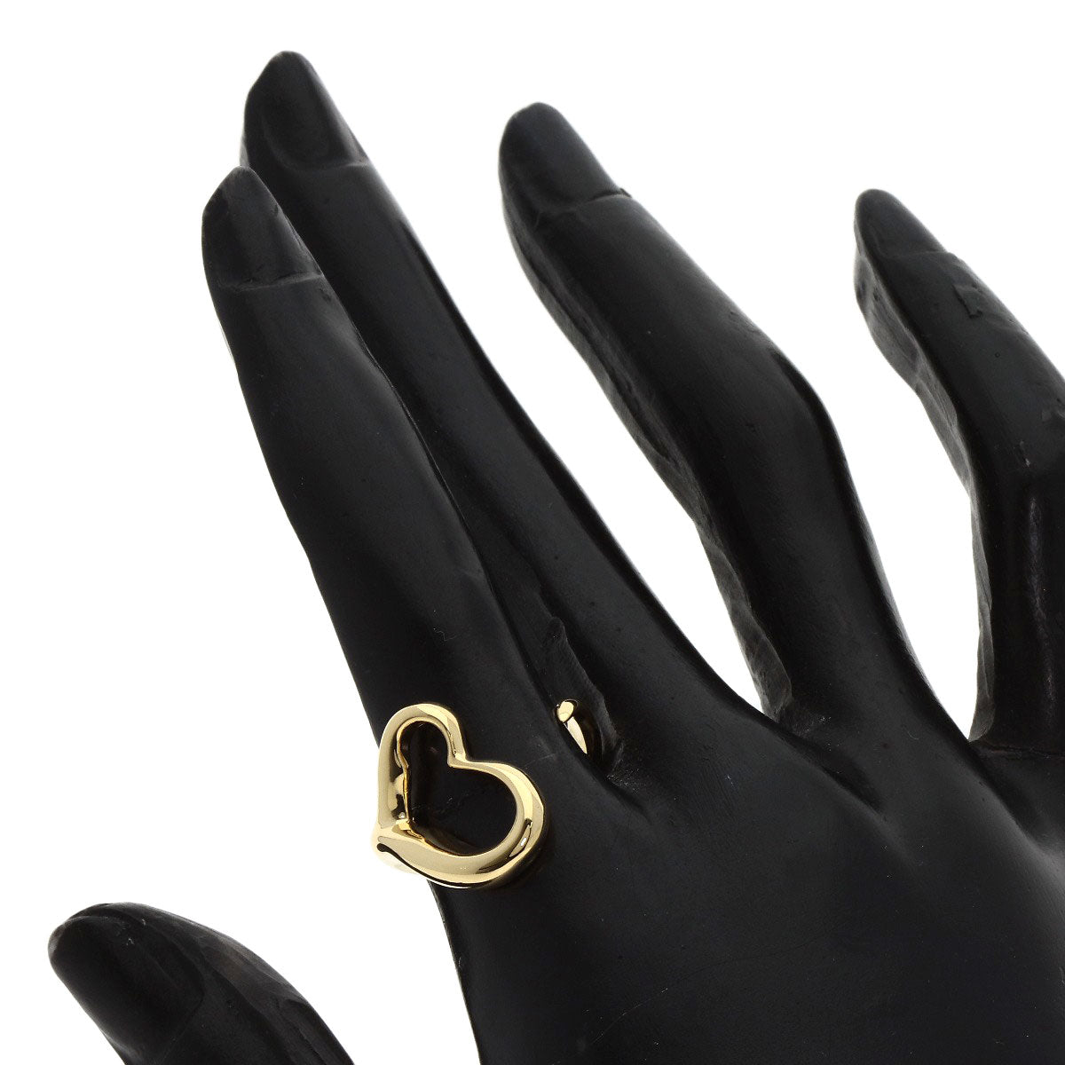 TIFFANY&Co. Open Heart Innerwear Ruby Diamond Ring K18 Yellow Gold Ladies [Used]