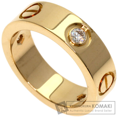 CARTIER love ring half diamond # 49 Ring K18 Yellow Gold Ladies [Used]