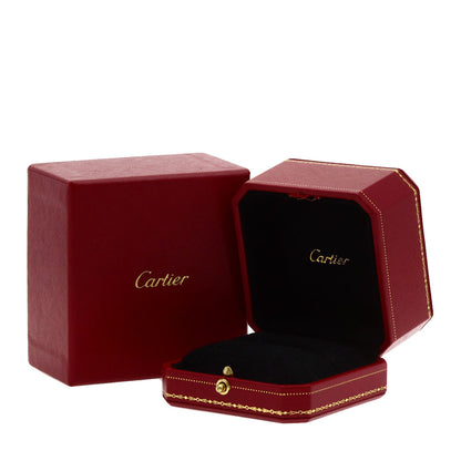 CARTIER love ring half diamond # 49 Ring K18 Yellow Gold Ladies [Used]