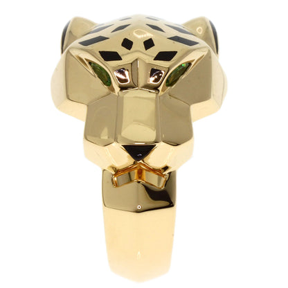 CARTIER PANTHERE de Cartier Lacquer Tsavorite #56 Ring K18 Yellow Gold Ladies [Used]