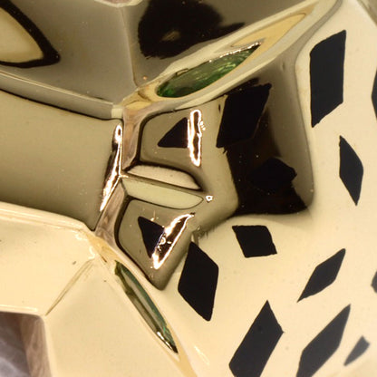 CARTIER PANTHERE de Cartier Lacquer Tsavorite #56 Ring K18 Yellow Gold Ladies [Used]