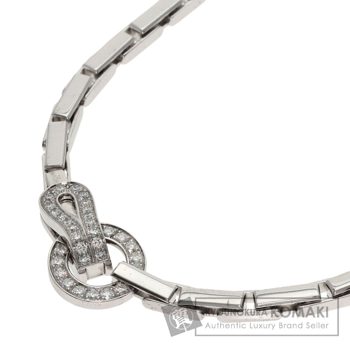 CARTIER Agraph Diamond Necklace K18 White Gold Ladies [Used]