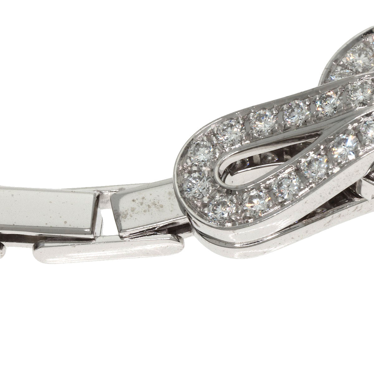 CARTIER Agraph Diamond Necklace K18 White Gold Ladies [Used]