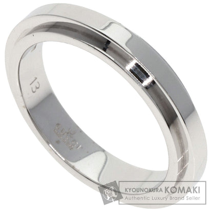 GUCCI Straight Rough #13 Ring K18 White Gold Ladies [Used]