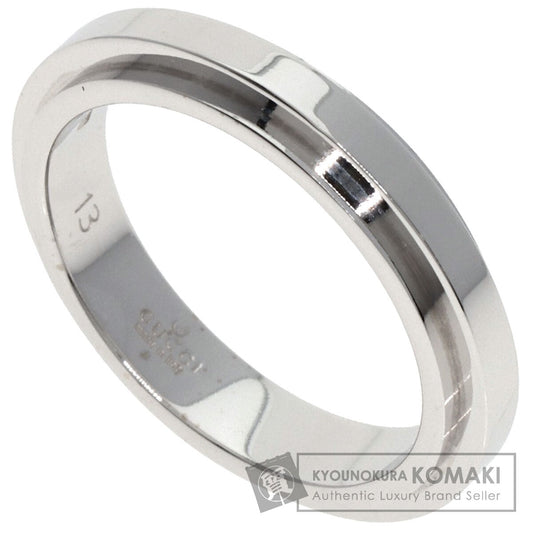 GUCCI Straight Rough #13 Ring K18 White Gold Ladies [Used]