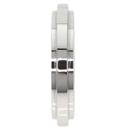GUCCI Straight Rough #13 Ring K18 White Gold Ladies [Used]